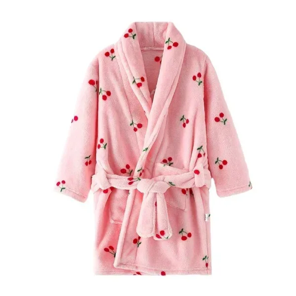 peignoir col enfant cerise rose