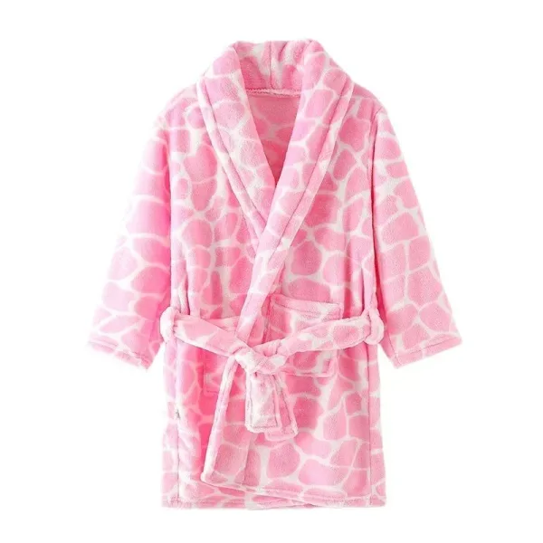 peignoir col enfant rose marbré